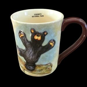 Yosemite National Park Black Bear Ceramic Mug - Brown Handle